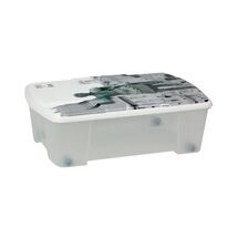 ARTPLAST Ιταλίας Κουτί Αποθήκευσης 56x39x18cm Πλαστικό 35lt Διάφανο Decor ROME
