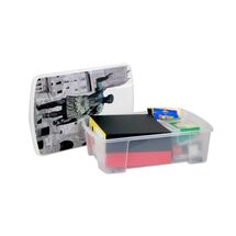 ARTPLAST Ιταλίας Κουτί Αποθήκευσης 56x39x18cm Πλαστικό 35lt Διάφανο Decor ROME