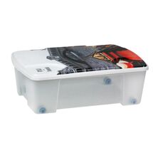 ARTPLAST Ιταλίας Κουτί Αποθήκευσης 56x39x18cm Πλαστικό 35lt Διάφανο Decor Venezia