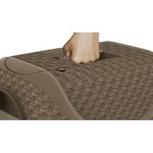 Τουαλέτα Γάτας Κλειστή 41.8x50.5x39.6cm RATTAN με Φίλτρο Ενεργού Άνθρακα Λευκό BAMA Ιταλίας