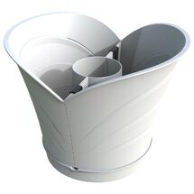 Γλάστρα Κρεμαστή για Κολώνες 35x39x30cm Πλαστική 10lt Λευκή TULIPANO BAMA Ιταλίας