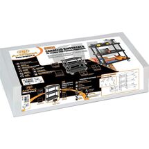 ARTPLAST Ιταλίας Πάγκος Εργασίας - Τρόλεϊ Μεταφοράς Πλαστικό Ρυθμιζόμενο 3όροφο 75x37.5x92 cm με Ρόδες και Χειρολαβή