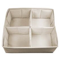 ORDINETT Ιταλίας Θήκη Οργάνωσης Συρταριού 30.5x30.5x10cm Πολυεστέρας 0.27kg DIVIDER MODULAR LINETTE Μπεζ
