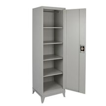 STEELEN Μεταλλική Ντουλάπα 50x45x191cm Πάχους 0.6mm/0.8mm (πάτωμα) Γαλβανιζέ με 4 Ράφια και Ρυθμιζόμενα Πόδια - 5 Αποθηκευτικοί Χώροι