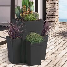 BAMA ITALY Γλάστρα Βαρέως 50x50x87.5cm 78lt Τύπου Γίγας 7.7kg Πλαστική Κεραμιδί PIRAMIDE