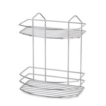 TEKNO-TEL Ραφιέρα Μπάνιου 2όροφη 24x15x30cm Πάχος Ø4mm Βάρος 0.6kg Επιχρωμιωμένο Ατσάλι