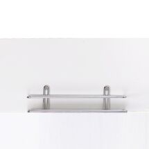 TEKNO-TEL Ραφιέρα Μπάνιου Τοίχου 25x11x7cm Πάχος Ø5mm Επιχρωμιωμένο Ατσάλι