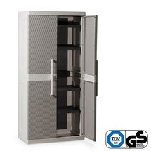 TOOMAX Ιταλίας Πλαστική Ντουλάπα 89x54x190cm 29kg με 4 Ρυθμιζόμενα Ράφια- 5 Χώρους MAX Αντοχή 220kg RATTAN XXL GREY/WARM GREY TUV/GS FASHION