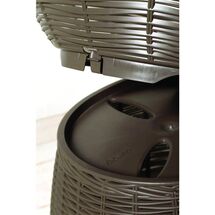 BAMA ITALY Διπλό Κρεβατάκι Κατοικίδιων-Σκαμπό 52x50x55cm RATTAN + 2 Μαξιλάρια PASHA Ανθρακί