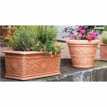 BAMA ITALY Ζαρντινιέρα 60x26x24cm 30lt Πλαστική ΒΑΡΕΩΣ ΤΥΠΟΥ Κεραμιδί FIORIERA VITE