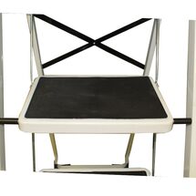 Σκαλοσκαμπό Μεταλλικό 44.5x81x123cm με 4 Σκαλιά MAX Αντοχή 150kg Βάρος 7.8kg Λευκό LF204B