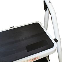 Σκαλοσκαμπό Μεταλλικό 47x62x111cm με 3 Σκαλιά MAX Αντοχή 150kg Βάρος 6.5kg PLUS Λευκό