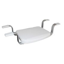 Κάθισμα-Σκαμπό Μπανιέρας 75x34x16cm MAX Αντοχή 150kg Αλουμίνιο-Πλαστικό Λευκό