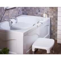Κάθισμα-Σκαμπό Μπανιέρας 75x34x16cm MAX Αντοχή 150kg Αλουμίνιο-Πλαστικό Λευκό