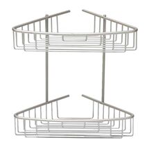 Ραφιέρα Μπάνιου Γωνιακή 2όροφη 35.5x21x35cm 0.83kg Αλουμίνιο