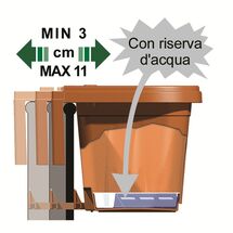 BAMA ITALY Ζαρντινιέρα Κρεμαστή 80x20x18.5cm 18lt με Ρυθμιζόμενους Βραχίονες και Σύστημα Αποστράγγισης 1.3kg Κεραμιδί RONDINE
