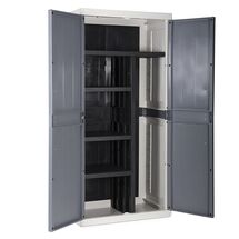 TOOMAX Ιταλίας XXL Πλαστική Ντουλάπα 89x54x190cm 28,6kg με Χώρισμα-6 Χώρους MAX Αντοχή 220kg ANNIVERSARY MEGA XXL LIGHT GREY/BASALT GREY TUV/GS FASHION