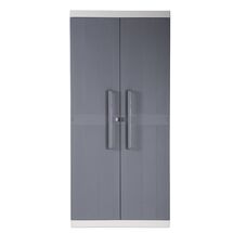 TOOMAX Ιταλίας Πλαστική Ντουλάπα 89x54x190cm 28kg με 4 Ρυθμιζόμενα Ράφια- 5 Χώρους MAX Αντοχή 220kg ANNIVERSARY MEGA XXL LIGHT GREY/BASALT GREY TUV/GS FASHION