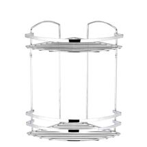 TEKNO-TEL Γωνιακή Ραφιέρα Μπάνιου INOX (Ανοξείδωτο Ατσάλι) 2όροφη 27x19x32cm Βάρος 0.80kg Πάχος Ø5mm