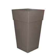 BAMA ITALY Γλάστρα Βαρέως Τύπου 40x40x70cm 62.5lt Γίγας 4.5kg Πλαστική Γκρι-Καφέ PIRAMIDE