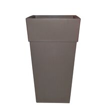 BAMA ITALY Γλάστρα Βαρέως Τύπου 40x40x70cm 62.5lt Γίγας 4.5kg Πλαστική Γκρι-Καφέ PIRAMIDE