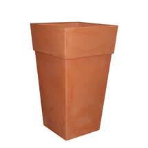 BAMA ITALY Γλάστρα Βαρέως Τύπου 40x40x70cm 62.5lt Γίγας 4.5kg Πλαστική Κεραμιδί PIRAMIDE