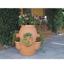 BAMA ITALY Γλάστρα Σύνθεσης XL Ø80x80cm 200lt Πλαστική με Πιάτο 8.2kg Oasi Κεραμιδί