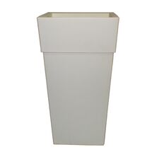 BAMA ITALY Γλάστρα Βαρέως Τύπου 50x50x87.5cm 78lt Γίγας 7.7kg Πλαστική Λευκή PIRAMIDE