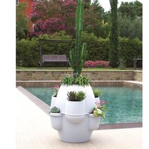 BAMA ITALY Γλάστρα Σύνθεσης XL Ø80x80cm 200lt Πλαστική 8.2kg Oasi Λευκό του Πάγου