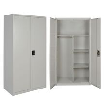 STEELEN Μεταλλική Ντουλάπα 90x45x181cm Πάχους 0.6mm/0.8mm (πάτωμα) Γαλβανιζέ με Χώρισμα - 5 Αποθηκευτικοί Χώροι