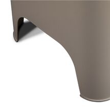 TOOMAX Ορθογώνιο Τραπέζι 59x39x36cm Πλαστικό Βάρος 3.4kg Petra Matte Taupe Grey Ιταλίας