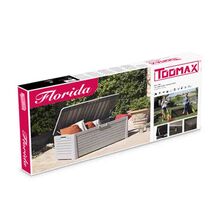 TOOMAX Ιταλίας Πλαστικό Μπαούλο 148x72x60cm 550lt 22.5kg Massif Καπάκι-Κάθισμα 2 Ατόμων FLORIDA ANTHRACITE TUV/GS