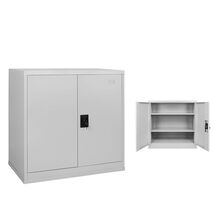 STEELEN Μεταλλική Ντουλάπα 70x40x91cm Πάχους 0.6mm/0.8mm (πάτωμα) Γαλβανιζέ με 2 Ράφια  ΧΩΡΙΣ ΠΟΔΙΑ - 3 Αποθηκευτικοί Χώροι