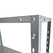 VESTA Μεταλλική Γαλβανιζέ Ραφιέρα Dexion 4όροφη 75x30x145.5cm 5kg MAX Αντοχή 120kg (30kg / Ράφι)