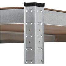 VESTA Μεταλλική Γαλβανιζέ Ραφιέρα Dexion 5όροφη 90x90x180cm με Μοριοσανίδες Πάχους 5mm 24.5kg Πάχος Δοκών 0.7mm MAX Αντοχή 875kg (175kg / Ράφι)