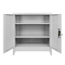 STEELEN Μεταλλική Ντουλάπα 70x40x101cm Πάχους 0.6mm/0.8mm (πάτωμα) Γαλβανιζέ με 2 Ράφια και Ρυθμιζόμενα Πόδια - 3 Αποθηκευτικοί Χώροι