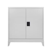 STEELEN Μεταλλική Ντουλάπα 70x40x101cm Πάχους 0.6mm/0.8mm (πάτωμα) Γαλβανιζέ με 2 Ράφια και Ρυθμιζόμενα Πόδια - 3 Αποθηκευτικοί Χώροι