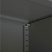 STEELEN Μεταλλική Ντουλάπα 90x45x191cm Πάχους 0.6mm/0.8mm (πάτωμα) Γαλβανιζέ με 4 Ράφια και Ρυθμιζόμενα Πόδια - 5 Αποθηκευτικοί Χώροι Ανθρακί Ματ