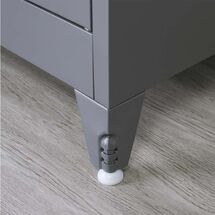 STEELEN Μεταλλική Ντουλάπα 90x45x191cm Πάχους 0.6mm/0.8mm (πάτωμα) Γαλβανιζέ με 4 Ράφια και Ρυθμιζόμενα Πόδια - 5 Αποθηκευτικοί Χώροι Ανθρακί Ματ