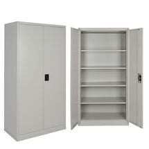 STEELEN Μεταλλική Ντουλάπα XXL 90x54x181cm Πάχους 0.6mm/0.8mm (πάτωμα) Γαλβανιζέ με 4 Ράφια ΧΩΡΙΣ ΠΟΔΙΑ - 5 Αποθηκευτικοί Χώροι