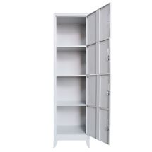 STEELEN Μεταλλική Ντουλάπα-Φοριαμός (Locker) 50x45x190cm 4 Ντουλάπια Πάχος 0.4mm 24kg Γκρι Ανοικτό