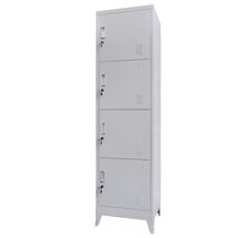 STEELEN Μεταλλική Ντουλάπα-Φοριαμός (Locker) 50x45x190cm 4 Ντουλάπια Πάχος 0.4mm 24kg Γκρι Ανοικτό