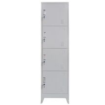 STEELEN Μεταλλική Ντουλάπα-Φοριαμός (Locker) 50x45x190cm 4 Ντουλάπια Πάχος 0.4mm 24kg Γκρι Ανοικτό
