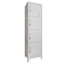 STEELEN Μεταλλική Ντουλάπα-Φοριαμός (Locker) 50x45x190cm 4 Ντουλάπια Πάχος 0.4mm 24kg Γκρι Ανοικτό