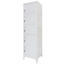 STEELEN Μεταλλική Ντουλάπα-Φοριαμός (Locker) 50x45x190cm 5 Ντουλάπια Πάχος 0.4mm 25kg Γκρι Ανοικτό