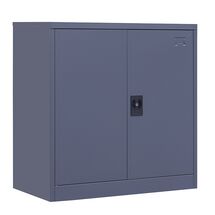 STEELEN Μεταλλική Ντουλάπα 90x45x91cm Πάχους 0.6mm/0.8mm (πάτωμα) Γαλβανιζέ με 2 Ράφια - 3 Αποθηκευτικοί Χώροι ΧΩΡΙΣ ΠΟΔΙΑ Ανθρακί Ματ