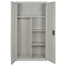 STEELEN Μεταλλική Ντουλάπα 80x45x181cm Πάχους 0.6mm/0.8mm (πάτωμα) Γαλβανιζέ με Χώρισμα - 5 Αποθηκευτικοί Χώροι ΧΩΡΙΣ ΠΟΔΙΑ