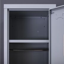 STEELEN Μεταλλική Ντουλάπα-Φοριαμός (Locker) 38x45x191cm Μονόφυλλη 23.5kg Πάχος 0.4mm Ανοικτό Γκρι 2 Ράφια- 3 Αποθηκευτικοί Χώροι 4 Ρυθμιζόμενα Πόδια