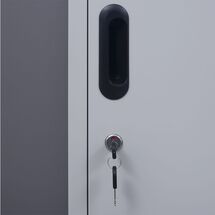 STEELEN Μεταλλική Ντουλάπα-Φοριαμός (Locker) 38x45x191cm Μονόφυλλη 23.5kg Πάχος 0.4mm Ανοικτό Γκρι 2 Ράφια- 3 Αποθηκευτικοί Χώροι 4 Ρυθμιζόμενα Πόδια