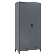 STEELEN Μεταλλική Ντουλάπα 70x40x181cm Πάχους 0.6mm/0.8mm (πάτωμα) Γαλβανιζέ με Χώρισμα και Ρυθμιζόμενα Πόδια - 5 Αποθηκευτικοί Χώροι Ανθρακί Ματ